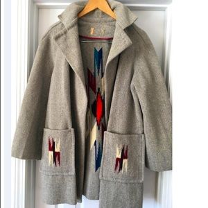 Chimayo Ortega New Mexico Handwoven Wool Coat